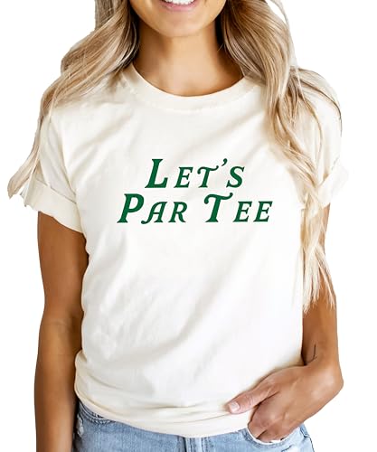 Olive Loves Apple Let's Par Tee Shirt for Men Women Youth and Kids Golf Tee