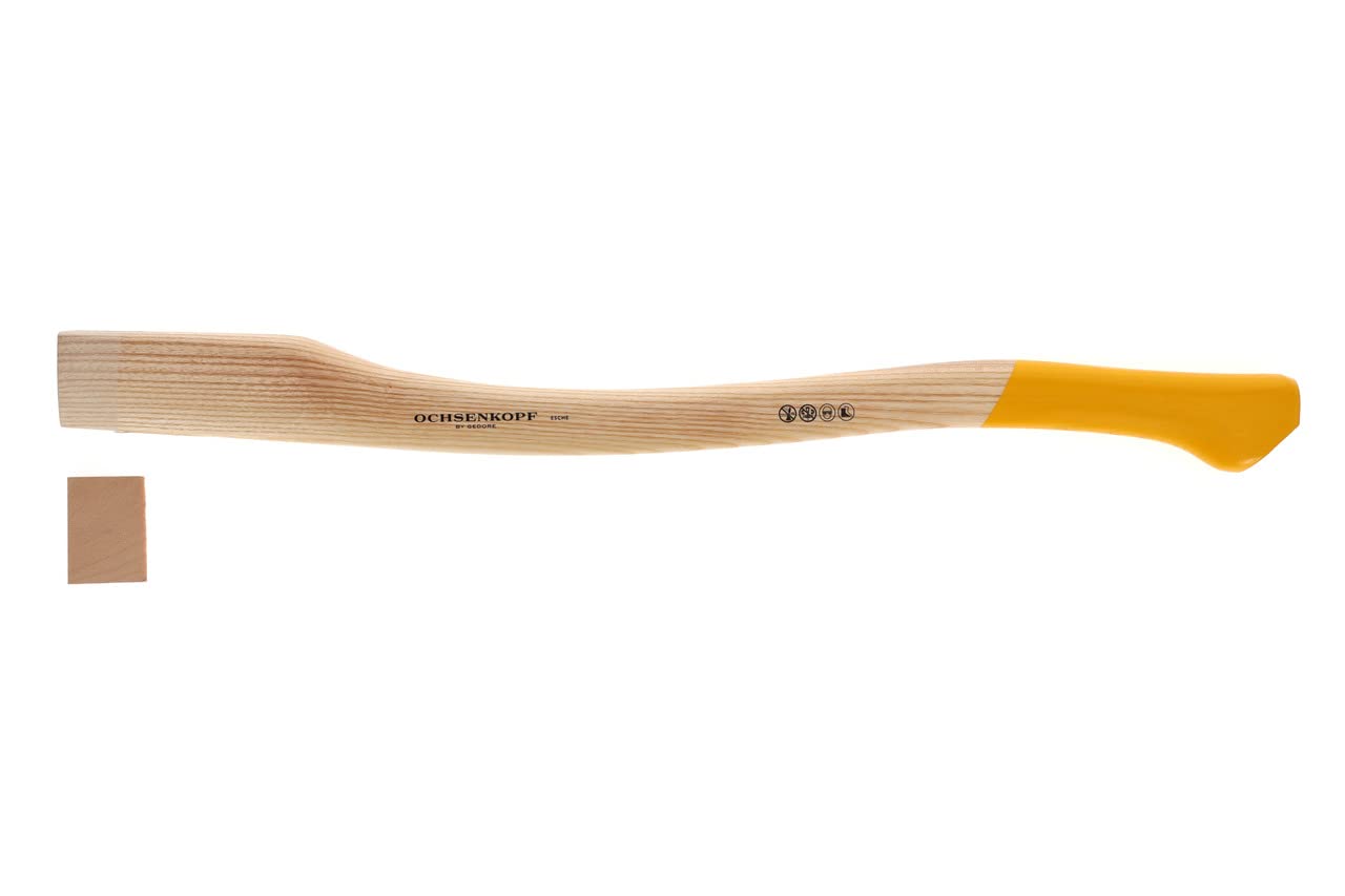 OCHSENKOPF Manche de rechange pour hache Euro, Manche en bois de frêne, 700 mm, 440 g, En pied de biche, Outil forestier, OX E-83 E-0700