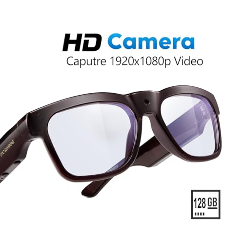 Image of OHO 1080P Camera Bluetooth Smart Glasses, Hands-Free Video Recording, UV Protection, Sweat-Resistant, Lightweight Unisex Daily & Outdoor Wear