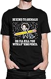 Keanu Reeves Be Kind to Animals - Camiseta estampada para hombre, color negro, unisex, Negro, S