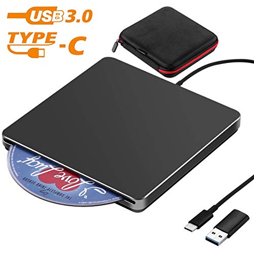 External CD Drive NOLYTH Slot-in USB-C 3.0 CD DVD+/-RW Drive Burner Player Writer