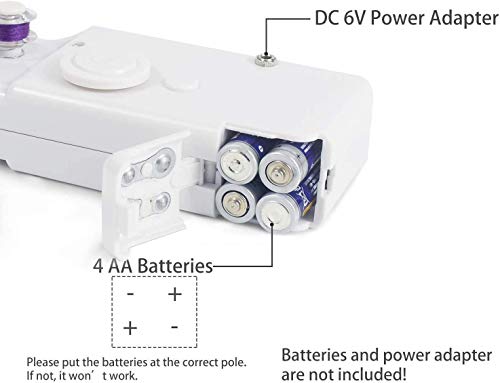 Mini Sewing Machine, Cordless Handheld Electric Sewing Machine, Quick Handy Stitch for Fabric, Clothing, Kids Cloth Home Travel Use