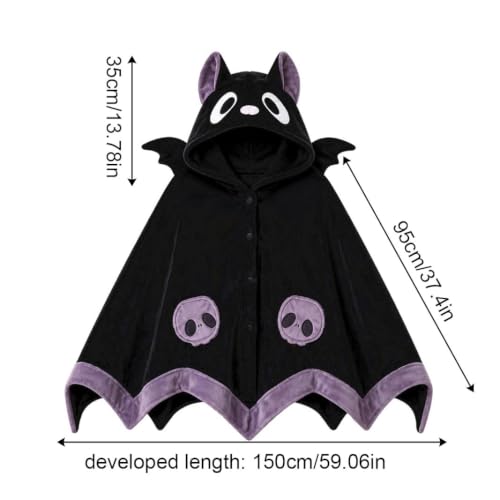 Image of Halloween Animal Hooded Blanket Cape Plush Costume Inspired Wearable