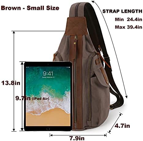 Sling Backpack Crossbody Daypack Multipurpose Canvas Bag, Hiking Travel Shoulder Rucksack for Women Men 3 Sling Backpack Crossbody Daypack Multipurpose Canvas Bag, Hiking Travel Shoulder Rucksack for Women Men