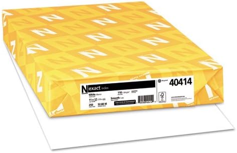 Wausau Paper - Exact Index Card Stock, 110 lbs., 11 x 17, White, 250 Sheets/Pack - Sold As 1 Pack - Uniform, smooth surface enhances ink holdout and printability.