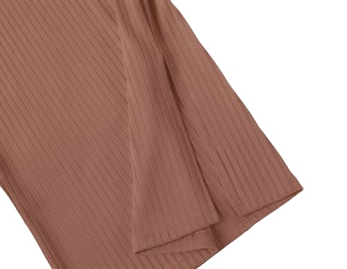 Urban Coco Elastic Skinny High Waist Solid Ribbed Knit Office Pencil Skirt thumb #2