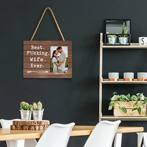 Fondcanyon Best Wife Ever Picture Photo Frame,Best Wife Picture Frames,Wife Gifts From Husband,Best Wife Gifts For Women Her Birthday Christmas Valentine Anniversary(4X6 Inch Photo) #TOP2