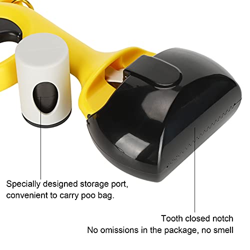 Image of GLOGLOW Dog Pooper Scooper with Trash Bag Dispenser, Portable Dog Poop Picker Waste Cleaner for Walks, Travel, and Camping, Heavy Duty Pet Waste Removal Tool (Black)