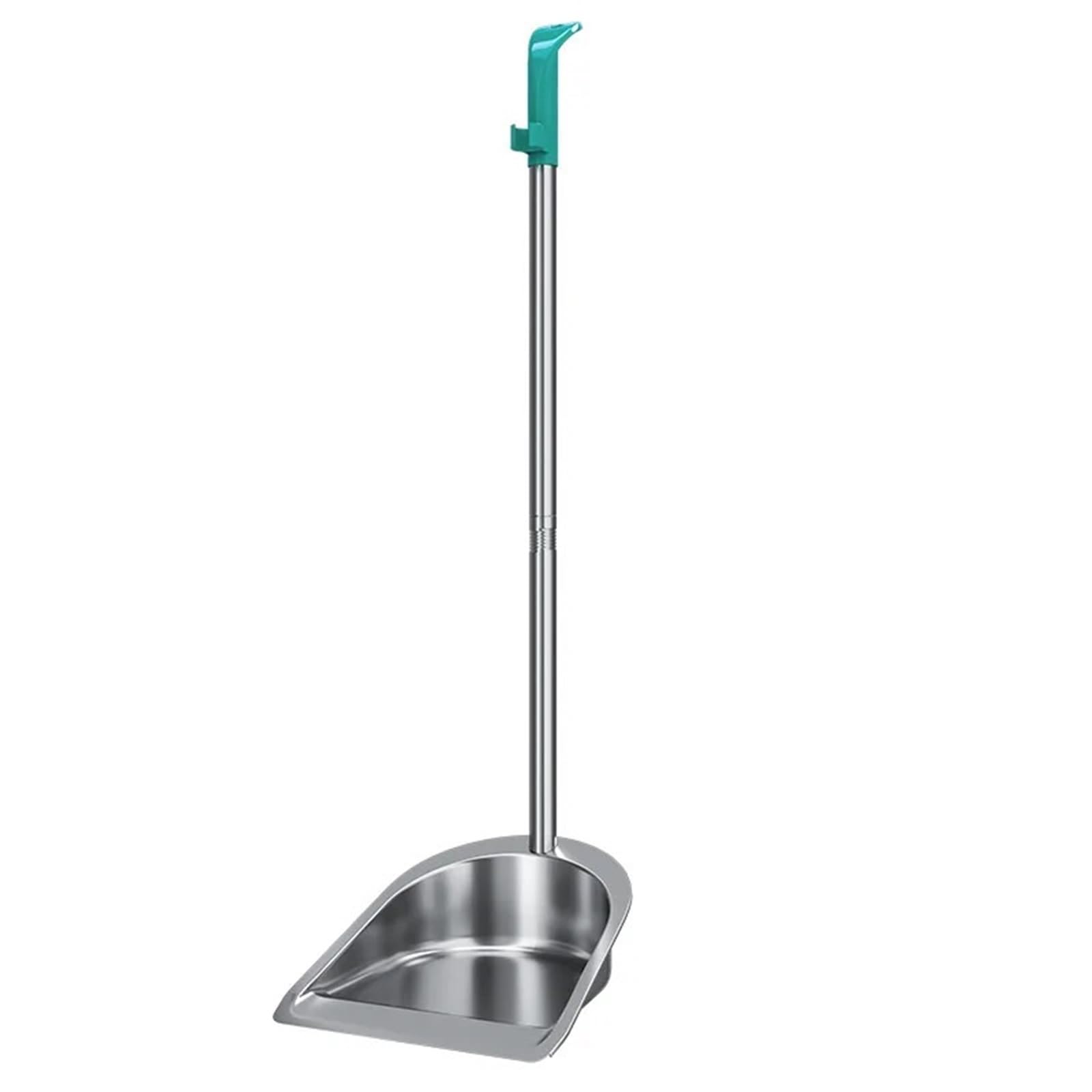 Juego de escobas Acero Inoxidable, recogedor Individual Grueso for Uso Comercial en Interiores y Exteriores, Herramienta Limpieza del hogar, Cepillo barredor(Square Round Dustpan)