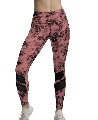 Image of Mehrang Women's Printed Gym wear /Active Wear Tights Strechable Leggings with Breathable Mesh and Side Pockets