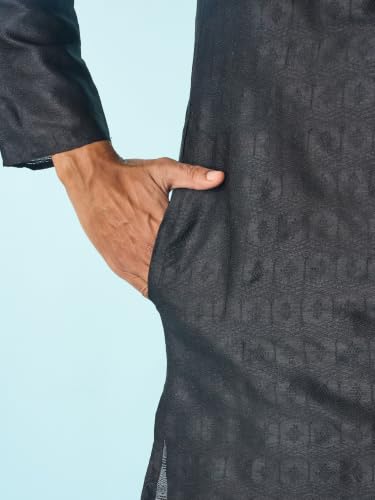 Image of DIWAS BY MANYAVAR Men's Art Silk Self Design Kurta (1pc)