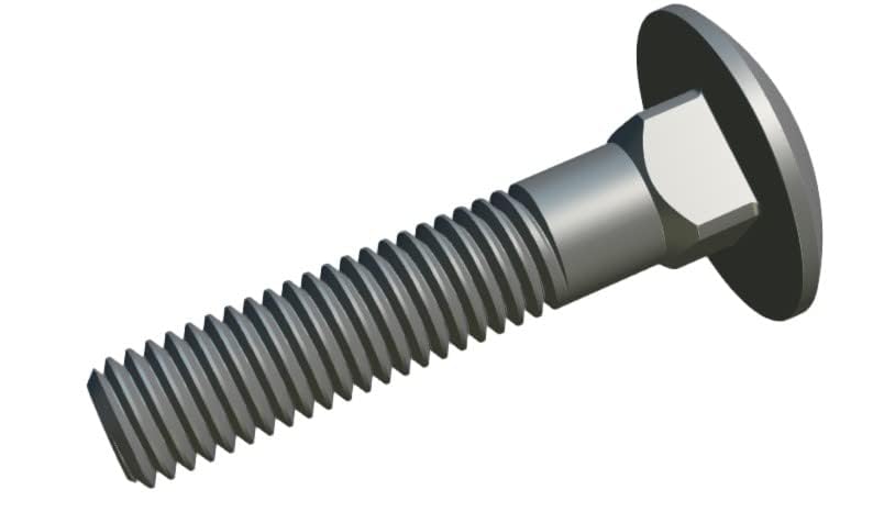 M5x40mm Coach Bolts by Keple, 50 Pack Alloy Steel, Square Neck Mushroom Head, Gate, Door, Headboard Bolts - Image 2