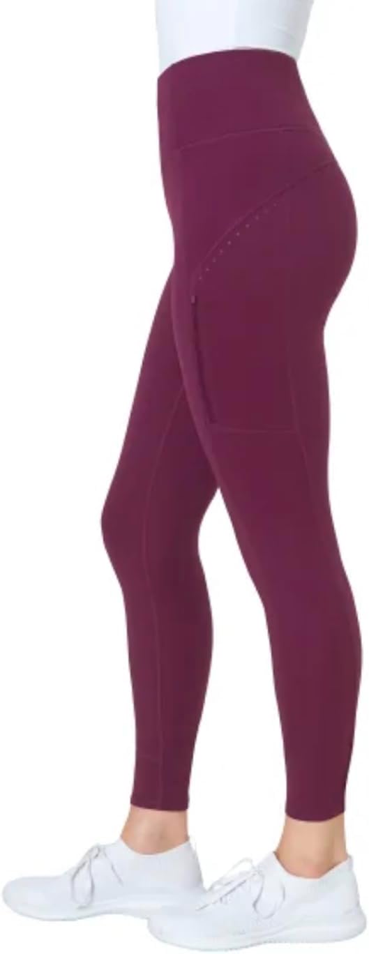 Mondetta World Outfitter Women's Moisture Wicking Cropped Legging Pant with Side Zip Pockets