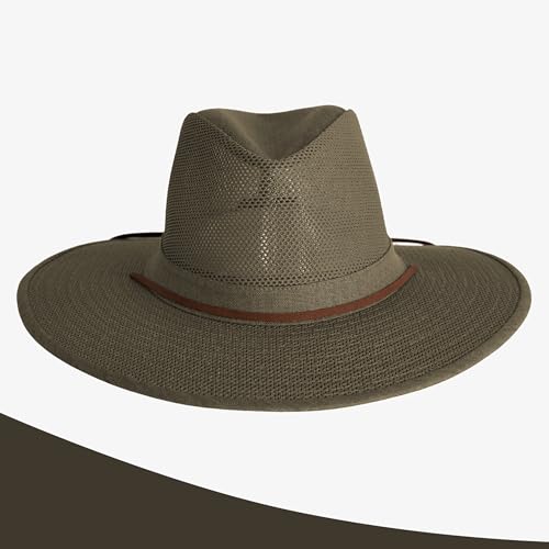 Image of Henschel Hats Aussie Breezer Grande Hat - Extra Wide-Brim Sun Hat for Men | Perfect Men's Summer Hat for Camping