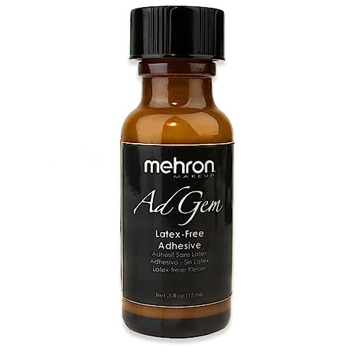 Mehron Makeup Adgem Adhesive | Rhinestone Glue | Latex-Free Eyelash Glue | Body Glue | Body Adhesive .5 Fl Oz (14 Ml) #TOP15