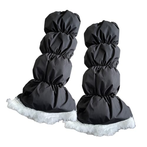 Jambières pour femme épaisses et isolantes - Guêtres en peluche protection froid