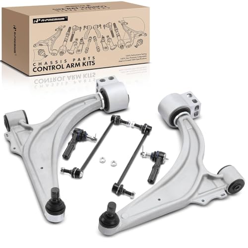 A-Premium Set of 6, Front Lower Control Arm, Sway Bar Link, Outer Tie Rod End, Compatible with Chevrolet Cruze 2011-2015, Cruze Limited 2016, Volt 2011-2015, Buick Verano 2012-2017