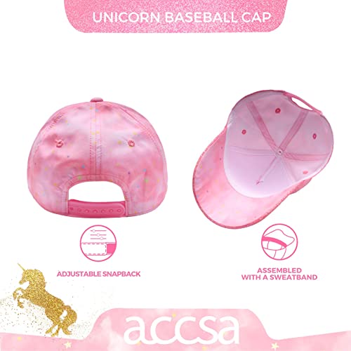 Accsa Girls Baseball Hat Tie-Dye Unicorn Hats For Girls Adjustable Kids Baseball Cap #TOP3