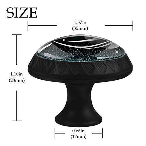 Boutons de tiroir abstraits noirs pour une commode de chambre élégante