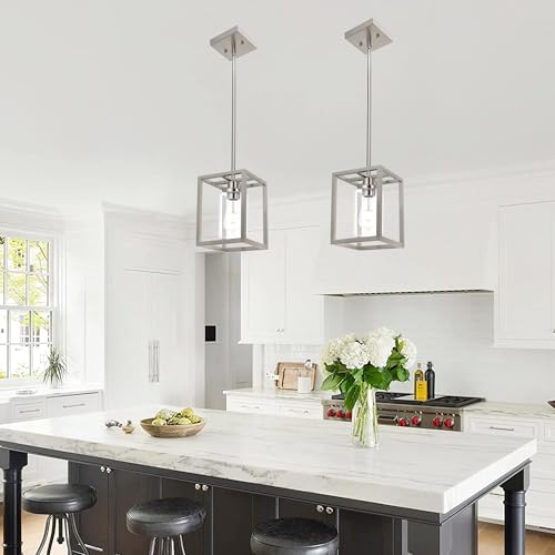 Image of MELUCEE 2 Pack Modern Pendant Light Fixtures for Kitchen Island