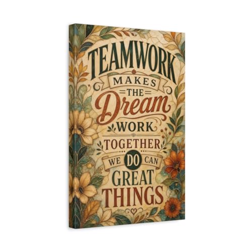 Tableau teamwork haut de gamme style rétro pour open space et bureau