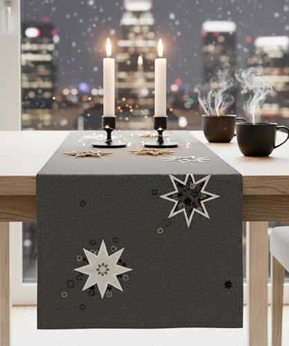 KAMACA Tischläufer 40x140 cm eckig mit filigraner Stickerei Küche...