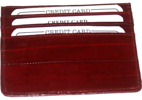 100% Genuine Eel Skin Thin Credit Card Case2