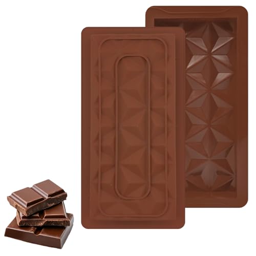 Mokaskaidj 2PCS Molde de Chocolate de Silicona Alimenticia Sin BPA para Tabletas y Dulces