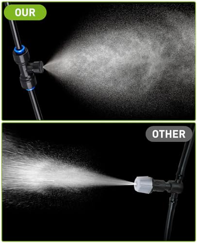 image for HIRALIY 20 Pack Misting Nozzles with 4 Black Plug for Outdoor Cooling 