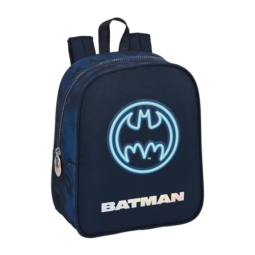Safta BATMAN LEGENDARY - Mochila Infantil, Mochila Niño, Mochila Escolar, Adaptable a Carro, Ideal para Guardería, Cómoda y Versátil, Calidad y Resistencia, 22x10x27 cm, Color Azul Marino
