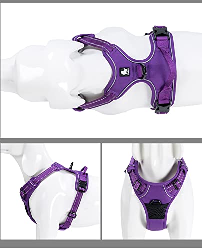 Truelove Adjustable No-Pull Dog Harness Reflective Pup Vest Harnesses Comfortable Control Brilliant Colors TLH5651(Purple,M) - Image 7