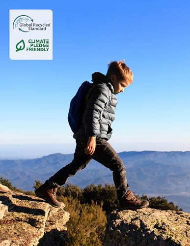 fit space Classic Puffer Jacket for Girl Boy Synthetic Down Jacket Lightweight Winter Warm Coat Padded Quilted Zip-Off Hood2