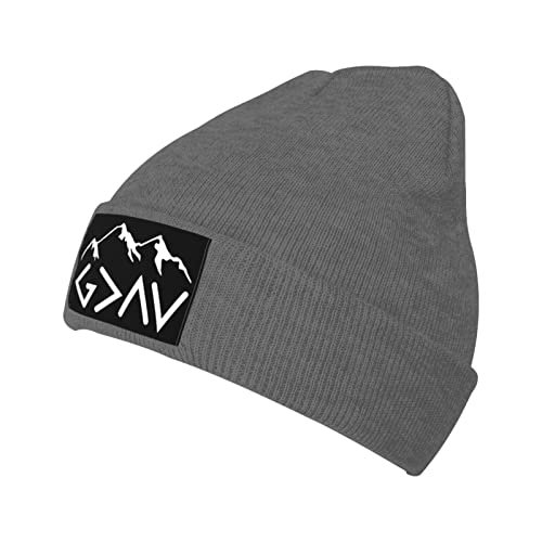 Peiyeety God is Greater Than The Highs and Lows Unisex Fashion Warm Knit Hat Beanie Hat Warm Pullover Hat Deep Heather