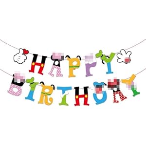 Mouse Birthday Party Banner Mouse T...