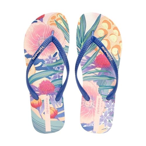 Bathroom Slippers, Women's Fresh Style PVC Flip Flops - Lightweight Sandwich Slippers for Outdoor for Living Room/Pool/Beach/SPA/Public Showers