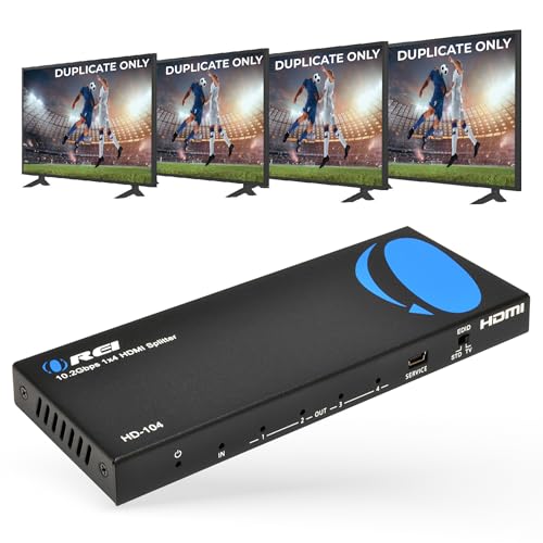 OREI HDMI Splitter 1 in 4 Out – 4K@30Hz HDMI 2.0 Splitter with HDCP 1.4 by OREI - Used condition - US$14.71