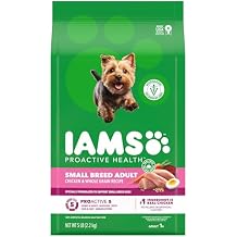 IAMS Proactive Health Small Breed Adult Dry Dog Food Chicken & Whole Grain Recipe, 5 lb. Bag