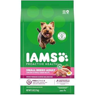 IAMS Proactive Health Small Breed Dry Dog Food, Chicken & Grain, 5 lb