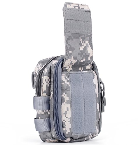 Lefright Multipurpose Tactical Nylon Molle Edc Utility Waist Bag Pouch Holster Front Pocket Compatible With Iphone Xr 7 Plus Pixel Xl Samsung S9 S7 Edge Moto Z Force Play Combo Detachable Strap (Acu) #TOP2