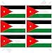 JORDANIE Jordanien Drapeau, 40mm Vinyle Autocollants, x6 Stickers