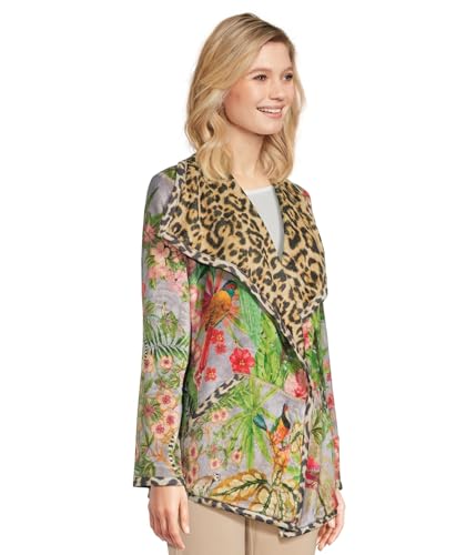 Johnny Was Women's Joan Wrap Binded Sherpa Jacket (Reversible)2