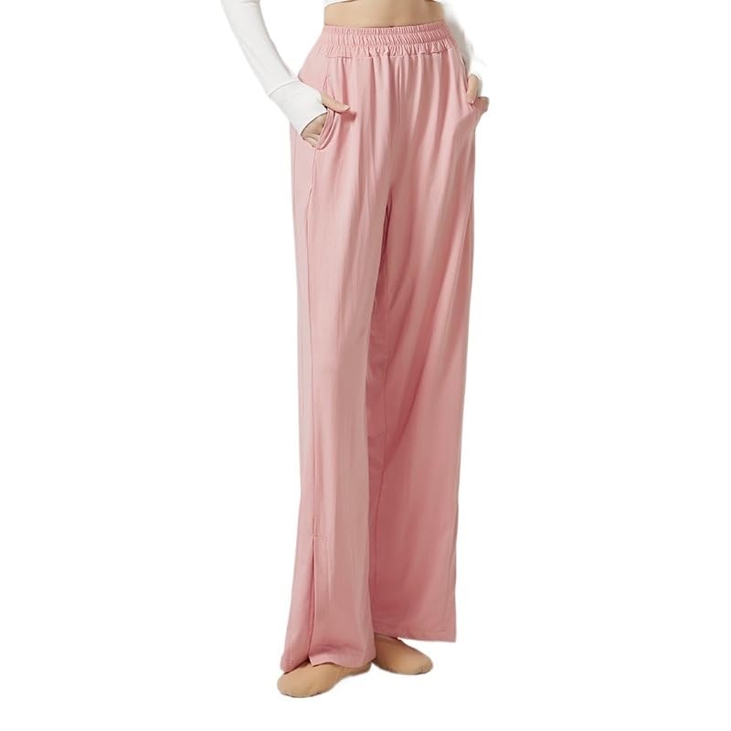 Pantalones de baile para mujer confeccionados en punto selecto y aberturas de seda