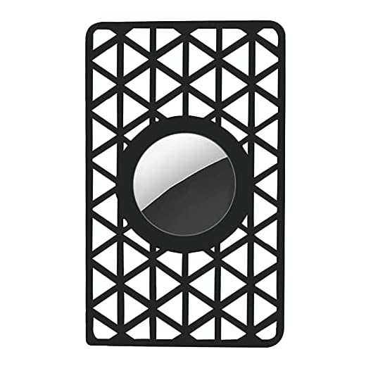 Custodia Per AirTag, Custodia A Portafoglio Per Apple AirTag,Portachiavi Airtag Supporto Tracker Per Airtag Localizzatore Localizzatore GPS Carta Cover Portatile Nero