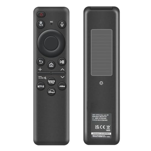 Rechargeable Voice Remote for Samsung Smart TVs, Replacement for 2019–2025 Samsung TV Remote Control with Solar Charging and Voice Search. 2-Year Warranty.