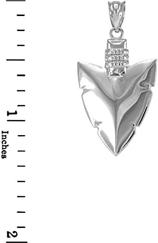 Claddagh Gold Polished 925 Sterling Silver Serrated Arrowhead Charm Pendant - Image 2
