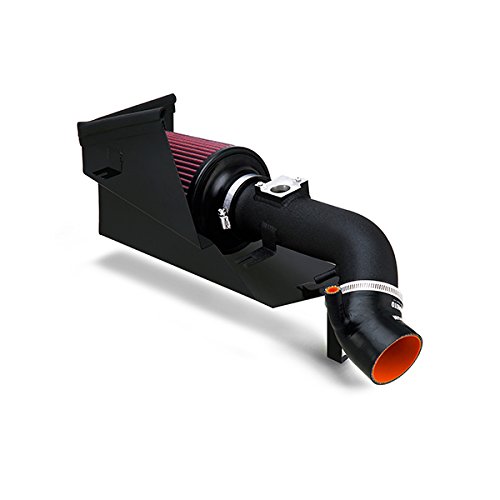 Image of Mishimoto MMAI-CIV-06SIHWBK Performance Air Intake w Heatshield Fits Honda Civic Si 2006-2011 Wrinkle Black