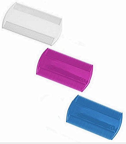 LOT DE 3 DOUBLE PEIGNE A POUX ADULTE ENFANT HYGIENE SOIN