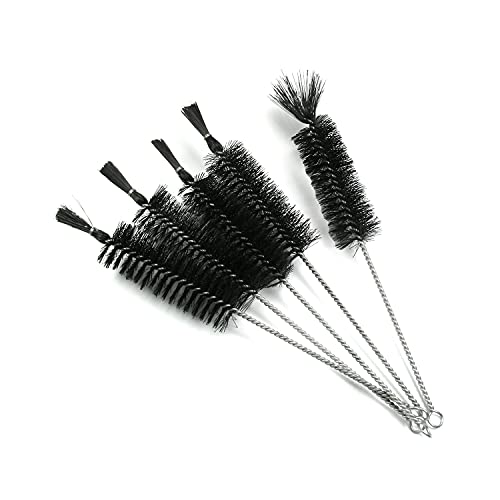 Utoolmart ロングチューブブラシ 試験管ブラシ カップブラシ 直径4cm 全長32cm 5個入り 細口瓶洗浄ブラシ ナイロン ストロー 注ぎ口用ブラシ キーボード ワイヤーチューブブラシ チューブクリーニングブラシ
