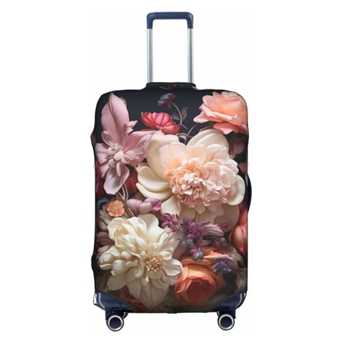 Beautiful Flowers 1 Tsa Approved Luggage Cover For 18-32 Inch Suitcases Scratch-Resistant Stretch Luggage Cover