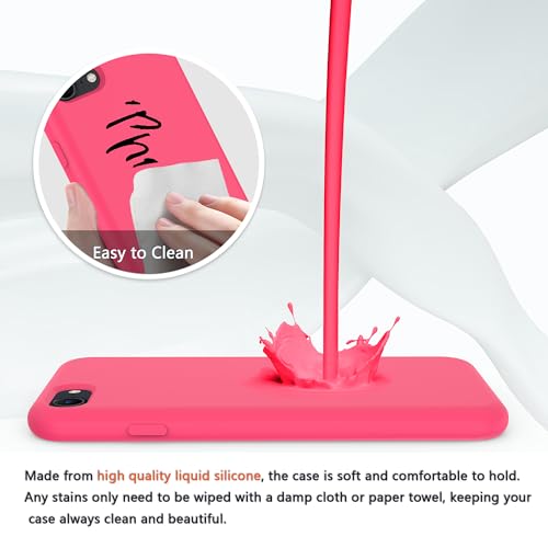 Image of iPhone se2 /se3 /8 /7 Case Silicone(Fluorescent Rose)